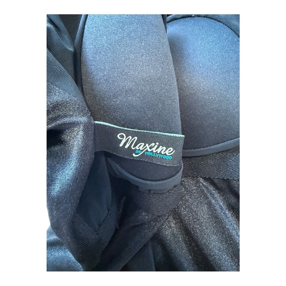 Maxine Of Hollywood Black Romper Swimsuit - Size 14 - Picture 8 of 15